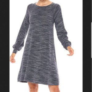 Supersoft terry sweatshirt dress navy space dye XL